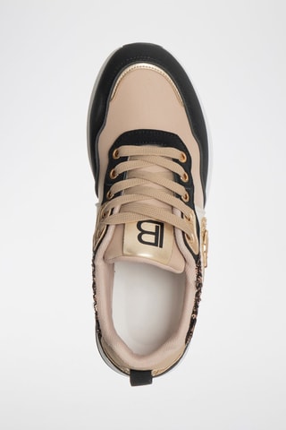 Zapatillas con plataforma - Laura Biagiotti - Negro y beige