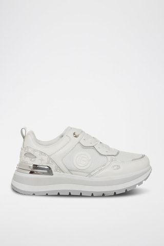 Zapatillas con plataforma - Laura Biagiotti - Blanco y gris