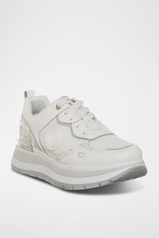 Zapatillas con plataforma - Laura Biagiotti - Blanco y gris