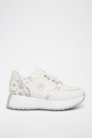 Zapatillas con plataforma - Laura Biagiotti - Blanco y gris
