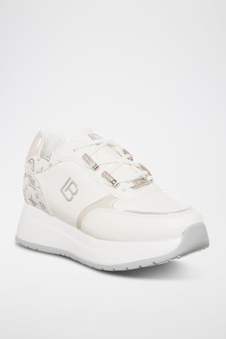Zapatillas con plataforma - Laura Biagiotti - Blanco y gris