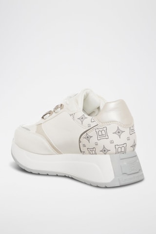 Zapatillas con plataforma - Laura Biagiotti - Blanco y gris