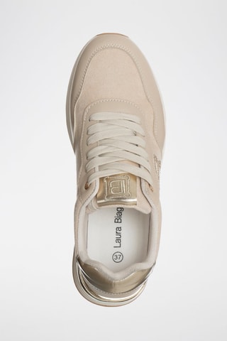 Zapatillas de cuña - Laura Biagiotti - Beige y dorado