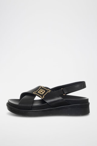 Sandalias de cuña - Laura Biagiotti - Negro y dorado