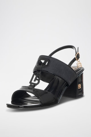 Sandalias de tacón - Laura Biagiotti - Negro y dorado