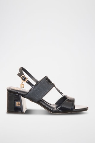 Sandalias de tacón - Laura Biagiotti - Azul y dorado