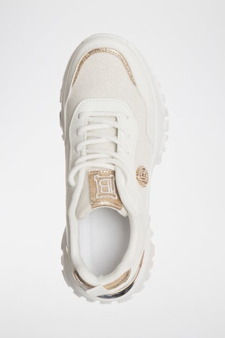 Zapatillas con plataforma - Laura Biagiotti - Blanco y dorado