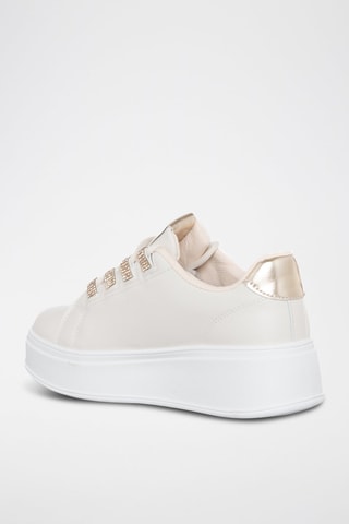 Tenis con plataforma - Laura Biagiotti - Blanco y rosa