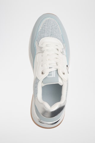 Zapatillas de piel con plataforma - Azul
