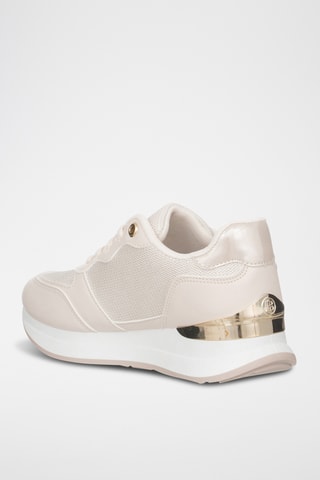 Zapatillas de piel con plataforma - Camel