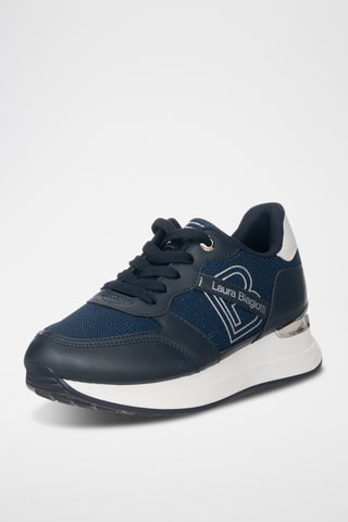 Zapatillas de piel con plataforma - Camel