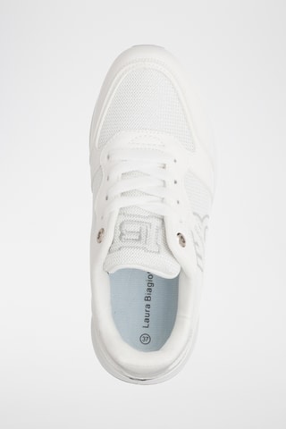 Zapatillas de piel con plataforma - Blanco