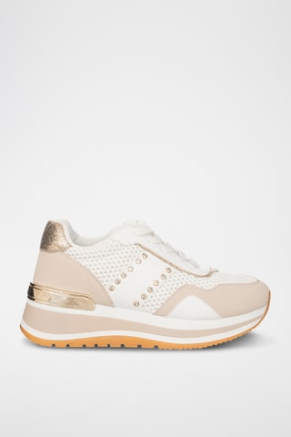 Zapatillas con plataforma - Beige
