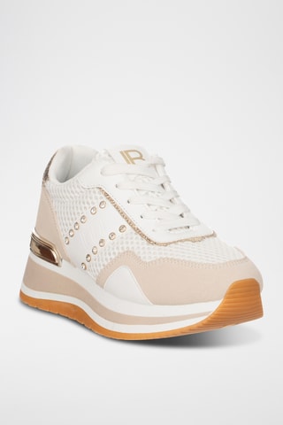 Zapatillas con plataforma - Beige