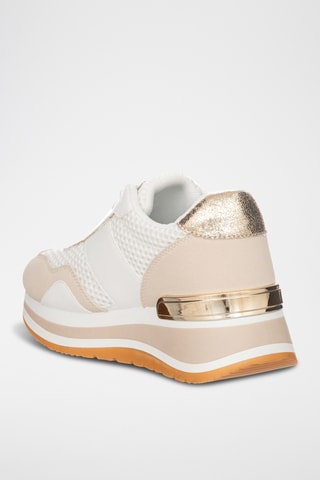 Zapatillas con plataforma - Beige