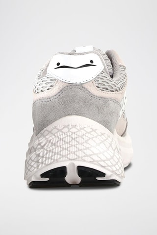 Zapatillas de piel - Blanco, beige y gris