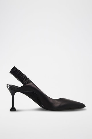 Zapatos de piel de tacón - Negro