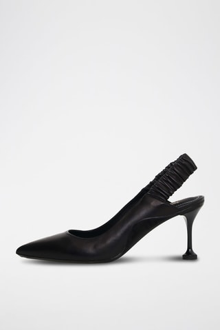 Zapatos de piel de tacón - Negro