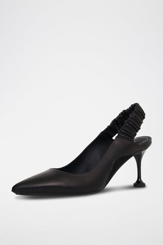 Zapatos de piel de tacón - Negro