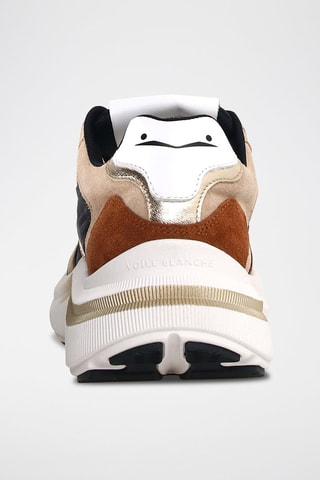 Zapatillas de nobuk Charlotte - Blanco, beige y marrón