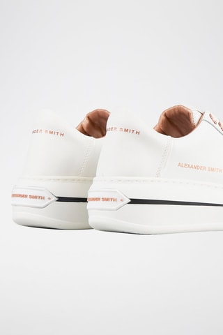 Zapatillas de piel con plataforma - Blanco