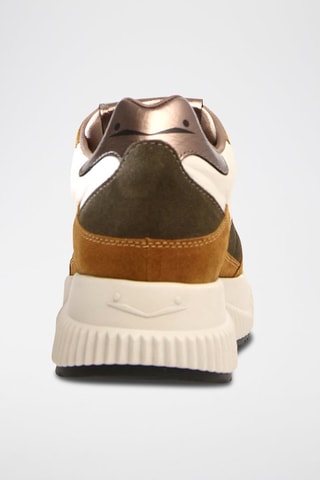 Leren Platform Sneakers - Bruin