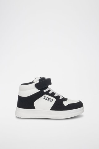 Zapatillas altas de piel - Negro
