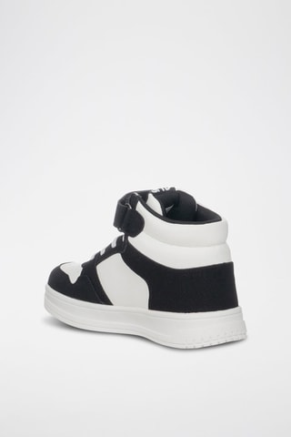 Zapatillas altas de piel - Negro