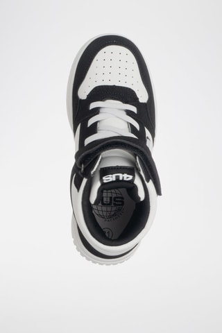 Zapatillas altas de piel - Negro
