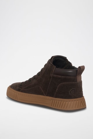 Zapatillas altas de nobuk - Marrón