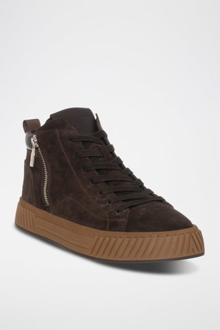 Zapatillas altas de nobuk - Marrón