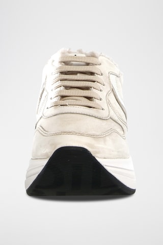 Zapatillas de piel con plataforma Merry - Beige