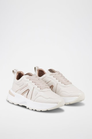 Zapatillas con plataforma - Beige