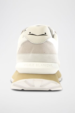 Zapatillas de nobuk - Blanco y beige
