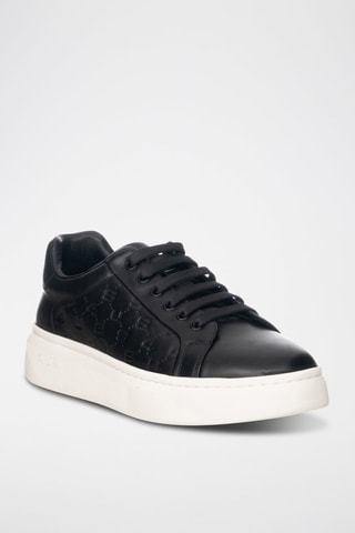 Zapatillas de piel con plataforma - Blanco