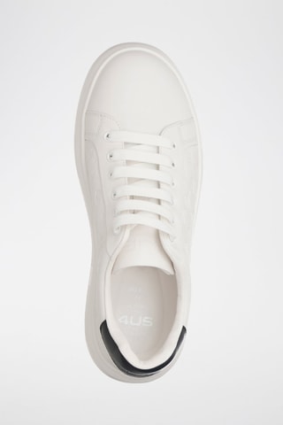 Zapatillas de piel con plataforma - Blanco