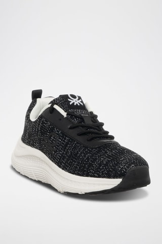 Zapatillas - Benetton - Blanco y negro