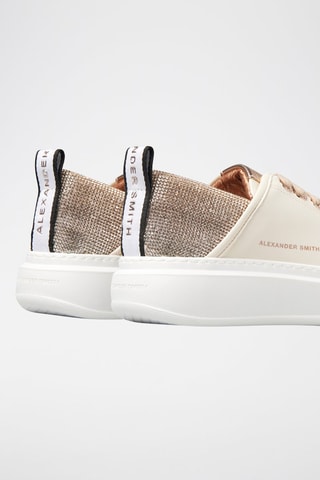 Zapatillas de piel con plataforma Wembley - Blanco