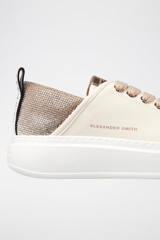 Zapatillas de piel con plataforma Wembley - Blanco