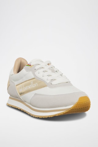 Zapatillas - Benetton - Blanco y gris