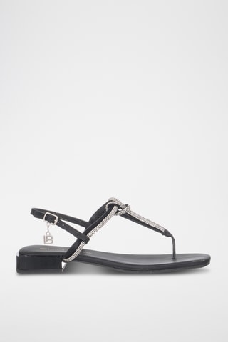 Sandalias de nobuk - Negro