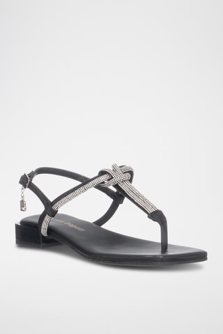Sandalias de nobuk - Negro