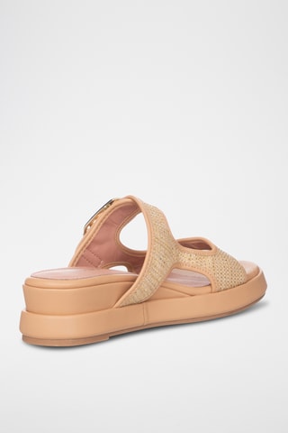 Sandalias de cuña - Camel