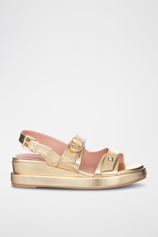 Sandalias de cuña - Dorado