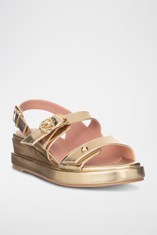 Sandalias de cuña - Dorado