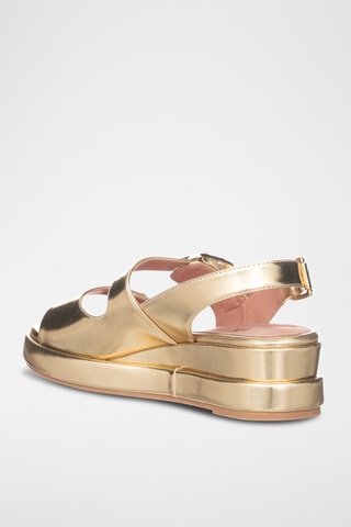 Sandalias de cuña - Dorado
