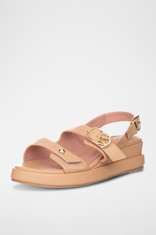 Sandalias de cuña - Camel