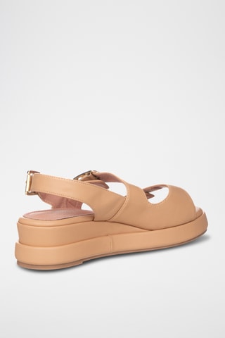 Sandalias de cuña - Camel