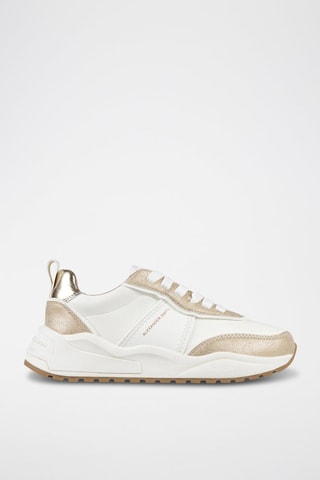 Zapatillas - Blanco y dorado