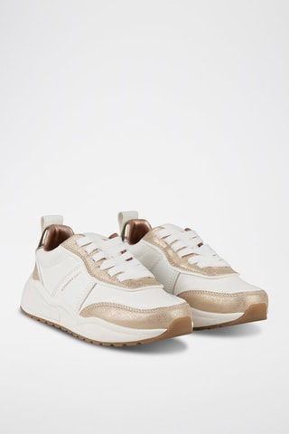 Zapatillas - Blanco y dorado